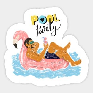 Pool party Sticker